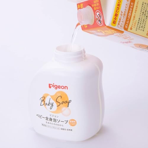 PIGEON ピジョン ベビー全身泡ソープ しっとり 詰替用 2回分 800ml 画像 2