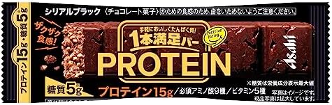 アサヒグループ食品 1本満足バー プロテインブラック 1本×9個
