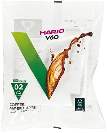 HARIO(ハリオ) V60ペーパーフィルター02 W ホワイト 1-4杯用 日本製 VCF-02-100W 200枚入り 画像 4