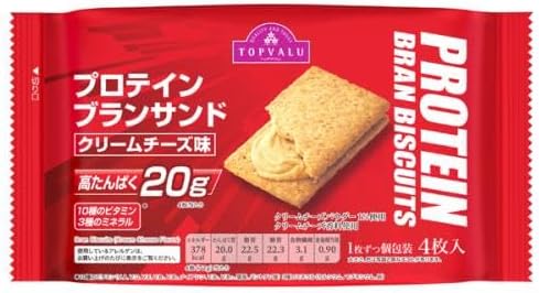 トップバリュ プロテイン ブランサンド クリームチーズ味 ４枚入×10個