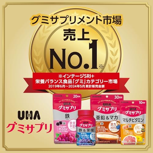 UHA グミサプリ 鉄 20日分 40粒 1日2粒 グレープ味 画像 4