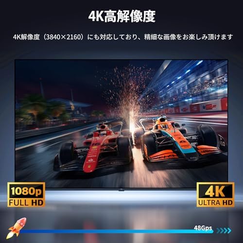 【4K対応】 HDMI Type-C to Hdmi ケーブル HDM I 変換ケー ブル USB Type-C 変換アダプター hdm i ケー ブル 2M スマホ テレビ ミラーリング AV 接続 ケーブル モニター ナイロン｜Mac-Book/i-Pad Pro/Air/mini/i-Phone15/16 Pro/Galaxy対応｜ 高速伝送 モニター延長ケーブル 画像 4