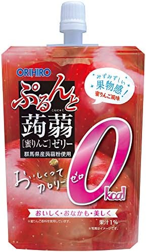 オリヒロ ぷるんと蒟蒻ゼリー カロリーゼロ 蜜りんご 130g×8個